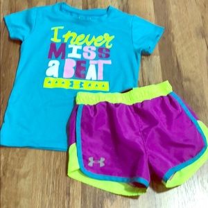 Girls size 4 under armour outfit
